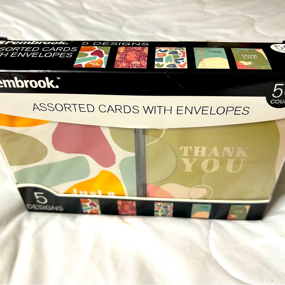Pembrook Assorted Cards W/Envelopes 5 Designs BNIB!